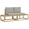 vidaXL Outdoor-Sofagarnitur 2 Stk. Wei&szlig; und Hellgrau Polyester