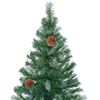 vidaXL K&uuml;nstlicher Weihnachtsbaum Gr&uuml;n 210 cm PVC und Stahl