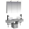 vidaXL Badezimmerschrank-Set 4 pcs Grau Sonoma 100 x 14,5 x 70 cm