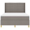 vidaXL Boxspringbett mit Matratze Taupe 160 x 200 cm Stoff