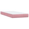 vidaXL Boxspringbett mit Matratze Rosa 90x210 cm Samt