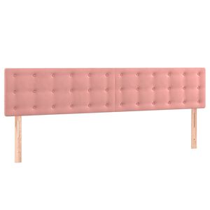 vidaXL Kopfteile Rosa 180x5x78/88 cm Samt