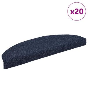 vidaXL Stufenmatten Selbstklebend 20 Stk. 65x21x4 cm Blau Halbrund Gro&szlig;