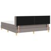 vidaXL Boxspringbett mit Matratze Taupe 180 x 200 cm Stoff