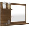 vidaXL Badspiegel Braun Eiche-Optik 60x10,5x45 cm Holzwerkstoff