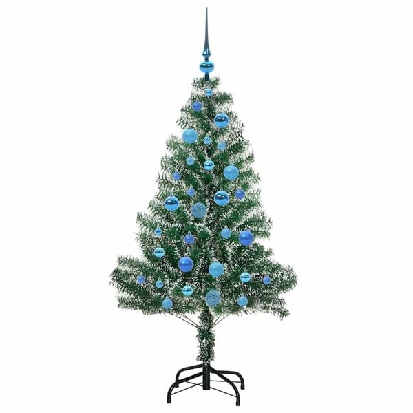 vidaXL K&uuml;nstlicher Weihnachtsbaum beschneit mit LED Licht 150 cm