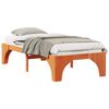 vidaXL Bettrahmen Braun 90 x 190 cm Massives Kiefernholz