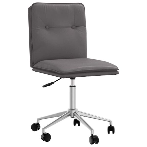 vidaXL Esszimmerstuhl Grau Kunstleder