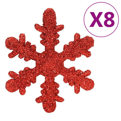 vidaXL 111-tlg. Weihnachtskugel-Set Rot Polystyrol