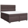 vidaXL Boxspringbett mit Matratze Dunkelbraun 180x200 cm Stoff