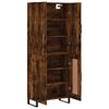 vidaXL Highboard Räuchereiche 69,5x34x180 cm Holzwerkstoff