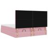 vidaXL Ottoman-Bett mit Matratzen & LEDs Rosa 160x200 cm Samt