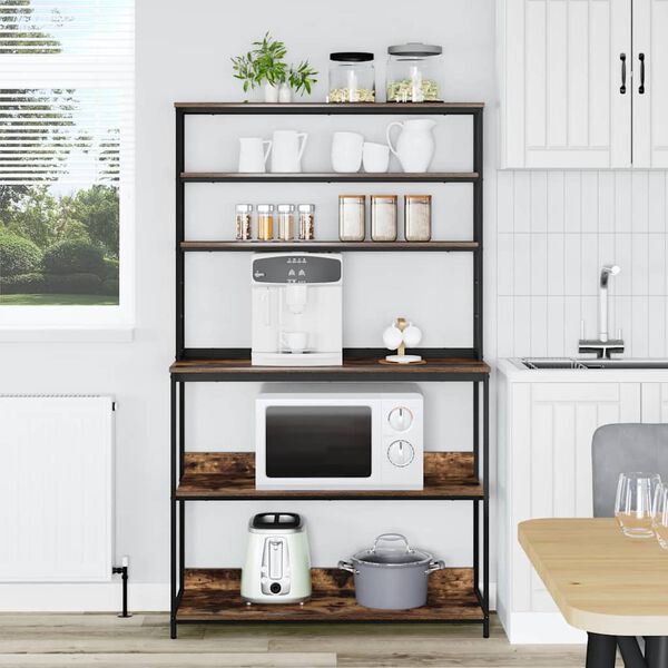 vidaXL K&uuml;chenregal Ger&auml;ucherte Eiche 100 x 40 x 168 cm Holzwerkstoff