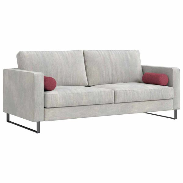 vidaXL Bolsterkissen 2 St&uuml;ck Weinrot &Oslash; 15 x 40 cm Stoff