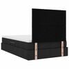 vidaXL Bett mit Stauraum und LED Schwarz 120 x 190 cm Polyester