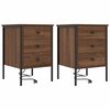 vidaXL Nachttisch 2 pcs Braun Eichen-Optik 42 x 41 x 61 cm
