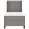 vidaXL Boxspringbett mit Matratze Taupe 100 x 200 cm Stoff