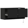 vidaXL TV-Wandschrank mit LED-Beleuchtung Schwarz 80x31x38 cm