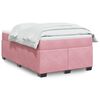 vidaXL Boxspringbett mit Matratze Rosa 120x190 cm Samt