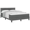 vidaXL Boxspringbett mit Matratze Dunkelgrau 160 x 200 cm Stoff
