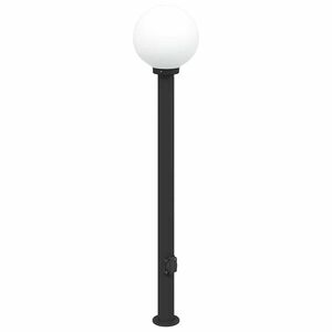 vidaXL Pollerleuchte mit Auslass 120 cm Schwarz IP44