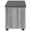 vidaXL Flurbank mit Kissen mit Speicher Graues Sonoma 80 x 46 x 46 cm