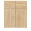 vidaXL Highboard Sonoma-Eiche 69,5x34x180 cm Holzwerkstoff