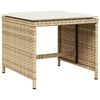 vidaXL 11-tlg. Garten-Essgruppe mit Kissen Beige Poly Rattan