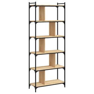 vidaXL B&uuml;cherregal 6 B&ouml;den Sonoma-Eiche 76x32x192 cm Holzwerkstoff