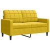 vidaXL 2-Sitzer-Sofa Gelb 120 cm Samt