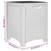 vidaXL Garten-Aufbewahrungsbox 39x39x46 cm PP Rattan Wei&szlig;
