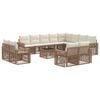 vidaXL Gartensofa-set 13 pcs Beige und Cremewei&szlig; Poly-Rattan