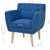 vidaXL Sessel Blau Stoff