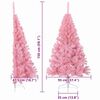 vidaXL K&uuml;nstlicher vorbeleuchteter Weihnachtsbaum Rosa 150 cm PVC