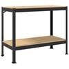 vidaXL Werkbank Schwarz 115 x 55 x 91 cm Sperrholz und Metall