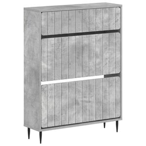vidaXL Schuhschrank ZWOLLE 78 x 24 x 103 cm Holzwerkstoff Betongrau