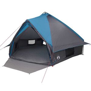 vidaXL Teepee Zelt f&uuml;r 10 Personen 10 Personen Blau und Grau