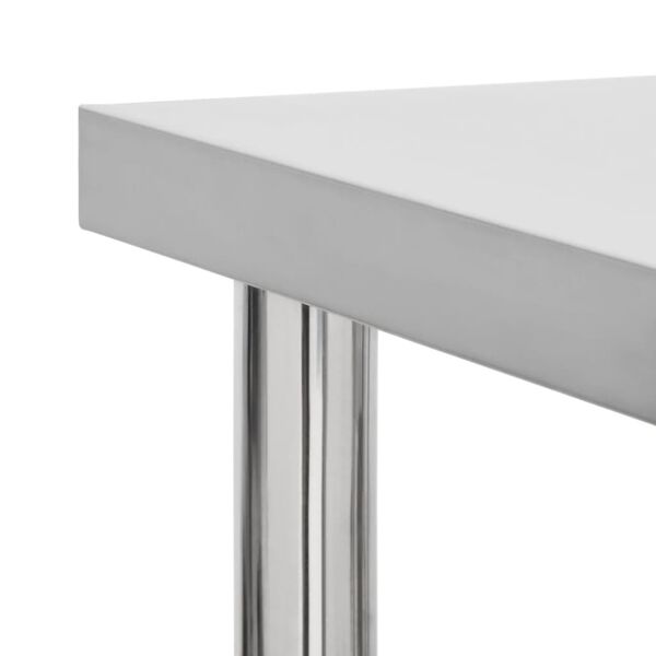 vidaXL Küchen-Arbeitstisch mit Rollen 80x45x85 cm Edelstahl