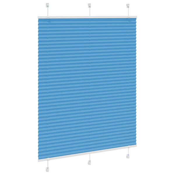 vidaXL Plissee Blau 105x100 cm Stoffbreite 104,4 cm Polyester
