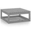 vidaXL 10-tlg. Garten-Lounge-Set mit Kissen Grau Massivholz Kiefer