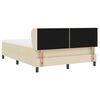 vidaXL Boxspringbett mit Matratze Creme 140 x 190 cm Stoff