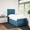 vidaXL Boxspringbett mit Matratze Blau 80x200 cm Samt