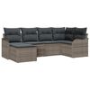 vidaXL Gartensofa-set 6 stk. Grau Poly-Rattan