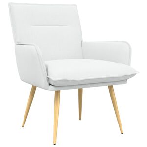 vidaXL Sessel Wei&szlig; Stoff