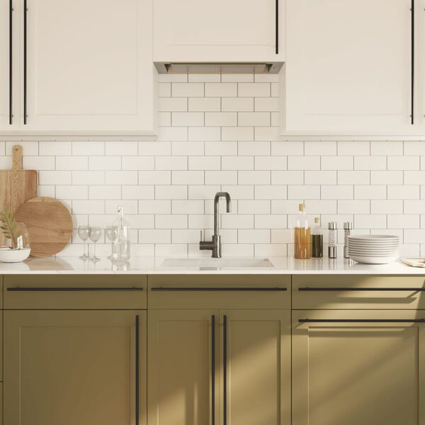 vidaXL M&ouml;belgriffe 10 Stk. Schwarz 480 mm Edelstahl