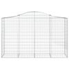 vidaXL Gabionen mit Hochbogen 50Stk. 200x50x120/140cm Verzinktes Eisen