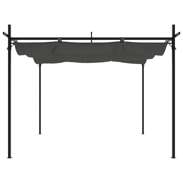 vidaXL Pergola mit Schiebedach Anthrazit 295x292x230 cm