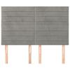 vidaXL Kopfteil Hellgrau 144x5x118/128 cm Samt
