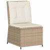 vidaXL Gartensofa mit Kissen Beige Poly Rattan