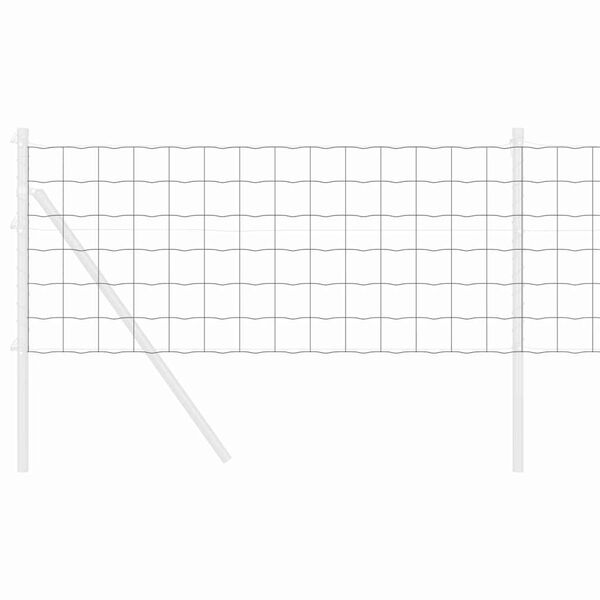 vidaXL Eurozaun Grau 0,6 x 25 m PVC-beschichtetes Eisen